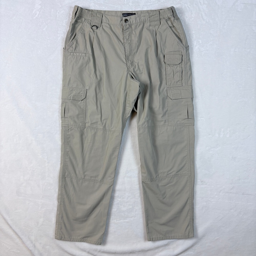 5.11‎ Tactical Cargo Pants Mens 38x32 Khaki Tan Excellent Ripstop Utility 74273